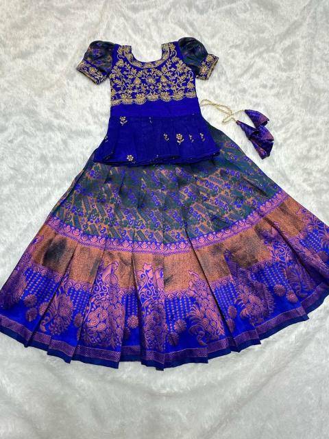 NEW LAUNCING KIDS LEHENGA CHOLI silk Children wear wholesalers in Surat